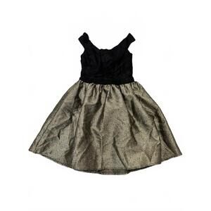 Elegant Girl's Sleeveless Dress with Metallic Skirt 14